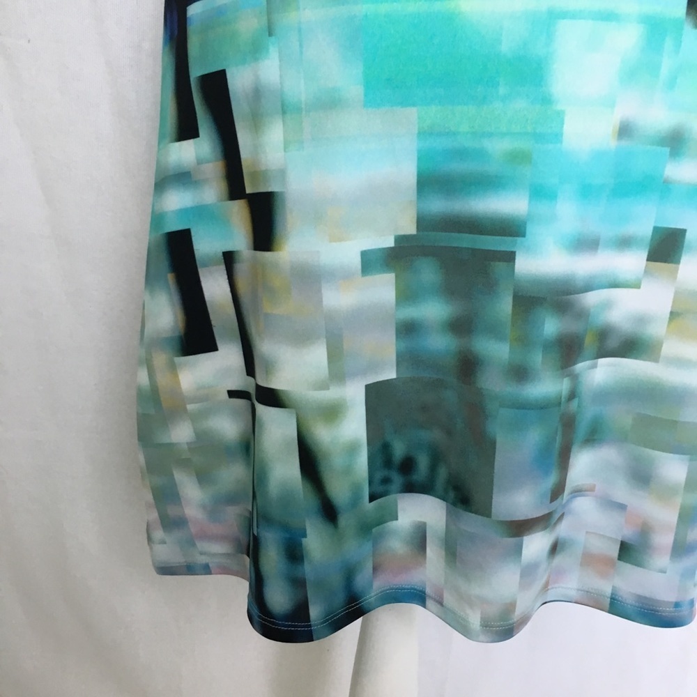 Julia Jordan // Abstract Print Elbow Sleeve Dress size 2 wk2 - Picture 3 of 8